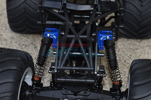 GPM Racing Aluminum Front Or Rear Shock Mount Silver : Losi 1/8 LMT