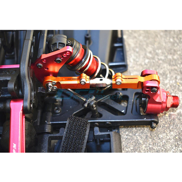 GPM Aluminum 7075-T6 + Stainless Steel Rear Camber Links Red for 1/7 Limitless