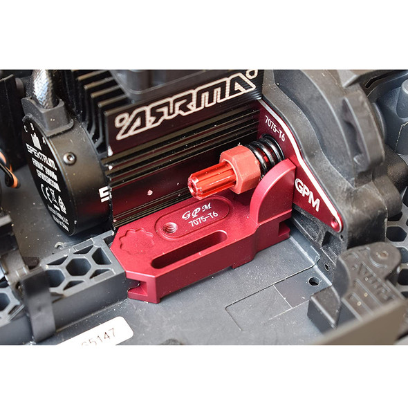GPM Racing Aluminum 7075-T6 Center Gearbox Support Red : Kraton / Typhon