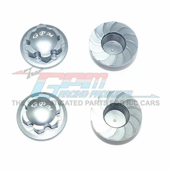 GPM Racing Alum Wheel Lock Grey : Kraton / Senton / Typhon / Talion / Outcast