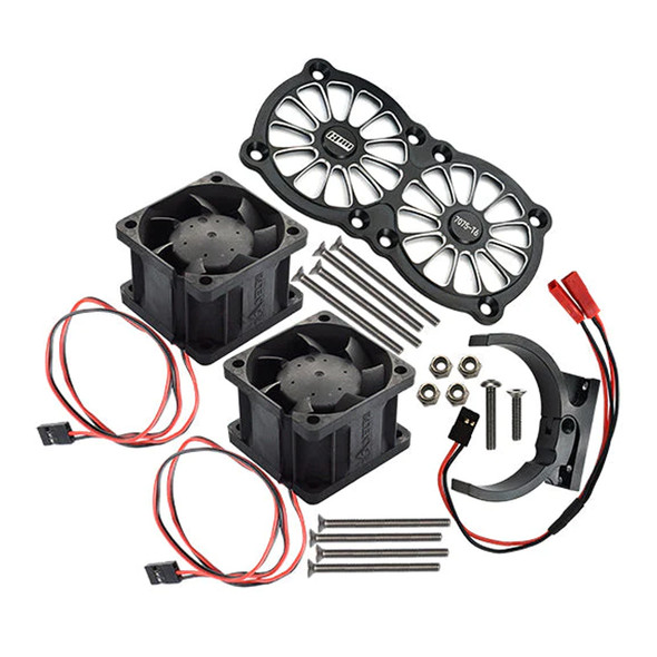 GPM Alum 7075-T6 Motor Heatsink w/ Dual Cooling Fan & Adjustable Mount Black for 1/5 Kraton 8S