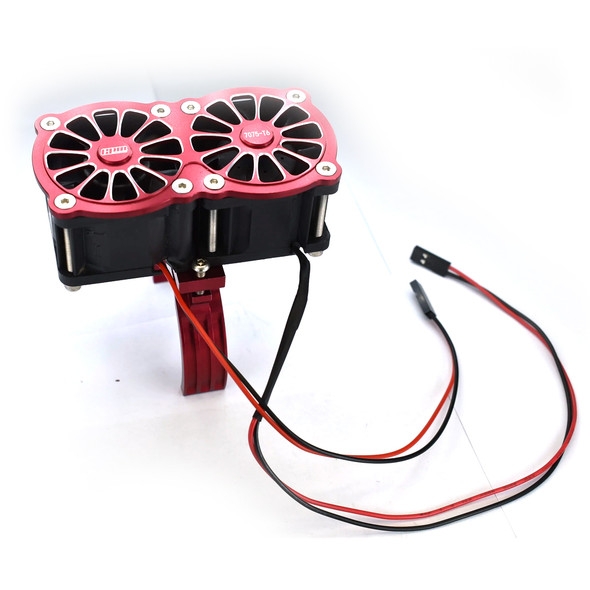 GPM Alum 7075-T6 Motor Heatsink w/ Dual Cooling Fan & Adjustable Mount Green for 1/5 Kraton 8S