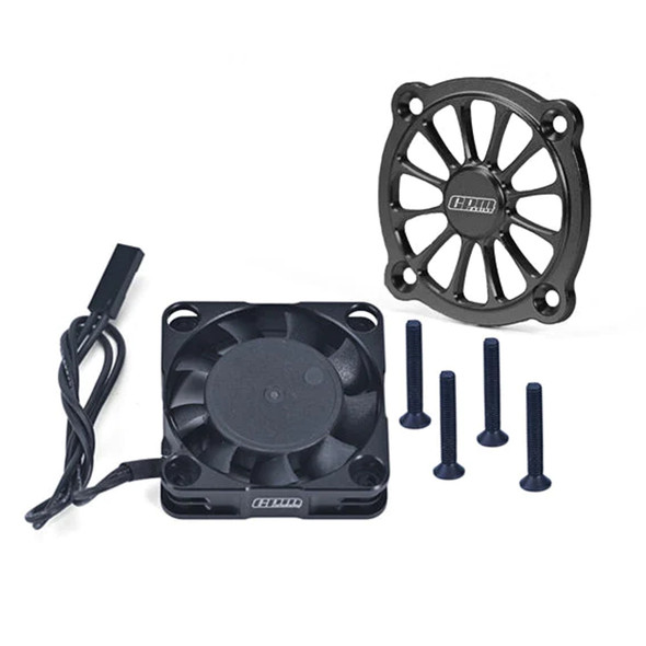 GPM Alum Motor Heatsink w/Metal Frame Cooling Fan Black for Arrma 1/10 Gorgon