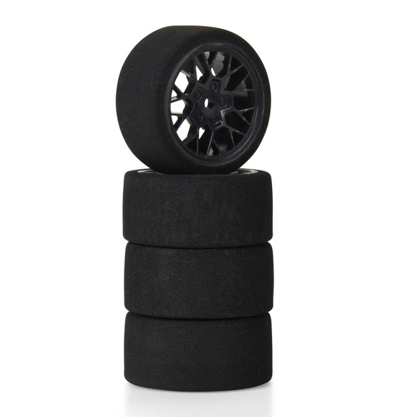 Pro-Line PRO1031610 Fifty6 Foam Tire Mounted on Circuit Black Wheel 8mm Hex (4)