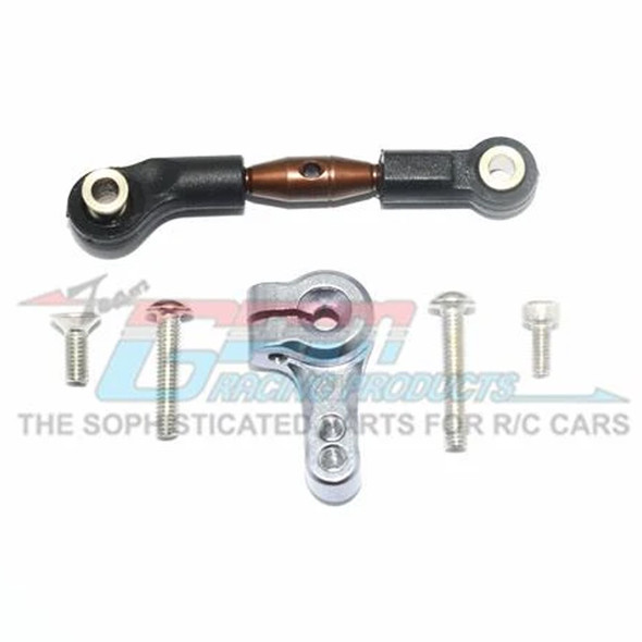 GPM Racing Spring Steel Tie Rod+25T Aluminum Servo Horn Grey : Rustler 4x4