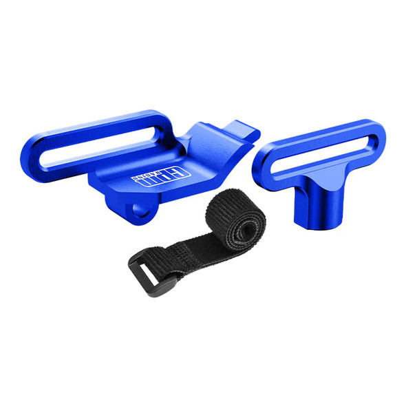GPM Alum 7075 Alloy Retainer Battery Hold-Down Blue for Traxxas 1/16 Mini Maxx