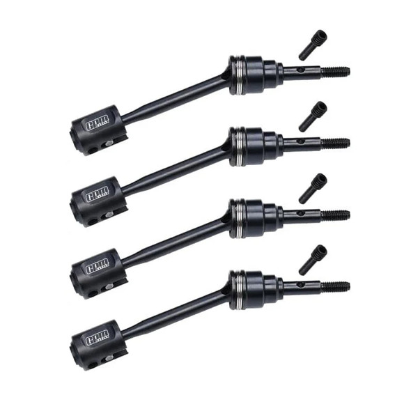 GPM 4140 Carbon Steel Front /Rear CVD Driveshafts w/Drive Cups for Traxxas 1/16 Mini Maxx