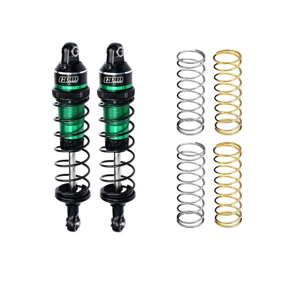 GPM Front Or Rear Alum Alloy Adjustable Shocks 87mm (2) Green for 1/16 Mini Maxx