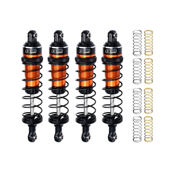 GPM Front & Rear Alum Alloy Adjustable Shocks 87mm (4) Orange for 1/16 Mini Maxx