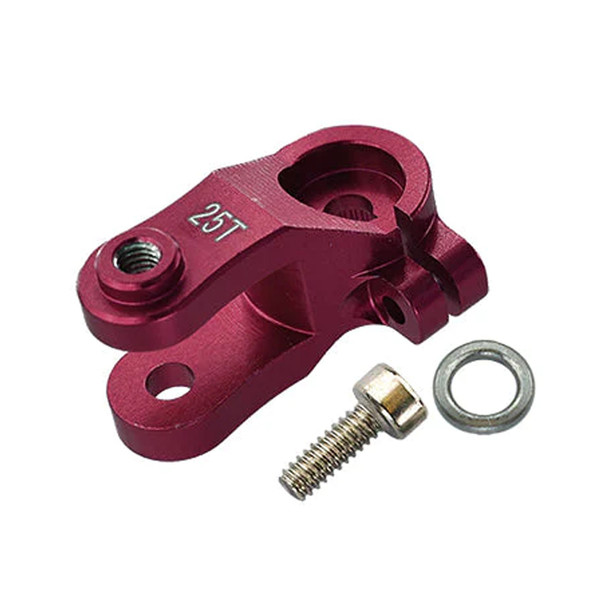 GPM Racing Aluminum 25T Standard Servo Horn Red for Traxxas 1/10 Maxx