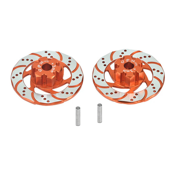GPM Aluminum 7075 +3mm Front Or Rear Hex Orange w/Brake Disk w/Silver Lining for UDR