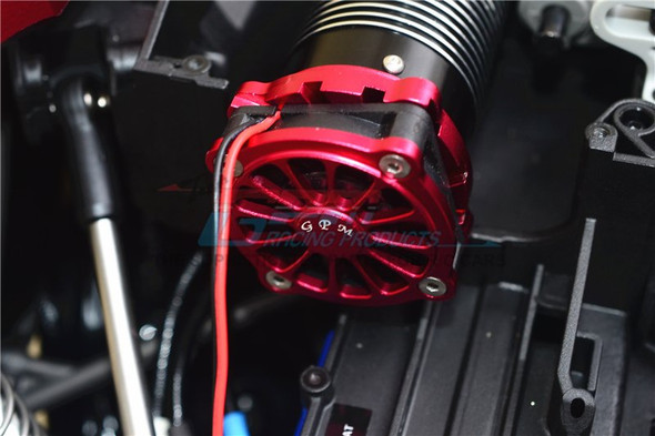 GPM Aluminum Motor Heatsink with Cooling Fan Black : Unlimited Desert Racer