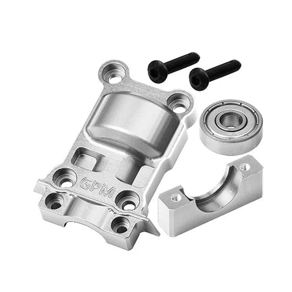 GPM Aluminum 7075 Alloy Rear Lower Gear Cover Silver for 1/5 X-Maxx / 1/6 XRT