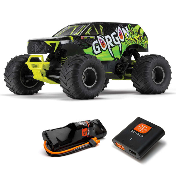 ARRMA ARA3230ST1 1/10 GORGON 4X2 MEGA 550 Brushed Monster Truck RTR w/ Battery & Charger Yellow