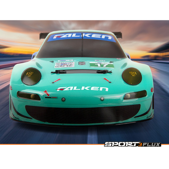 HPI Racing 160781 1/10 Electric Sport 3 Porsche 911 GT3 4WD RSR Falken Flux Car
