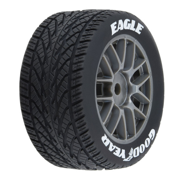 ARRMA PRO1028310 1/12 Goodyear Eagle Wet Tire F/R MTD Gray Wheels (4): Losi NASCAR