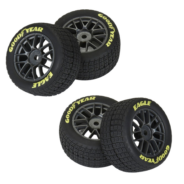 ARRMA PRO1030310 1/12 Goodyear Eagle Dirt Tire F/R MTD Gray Wheels (4): Losi NASCAR