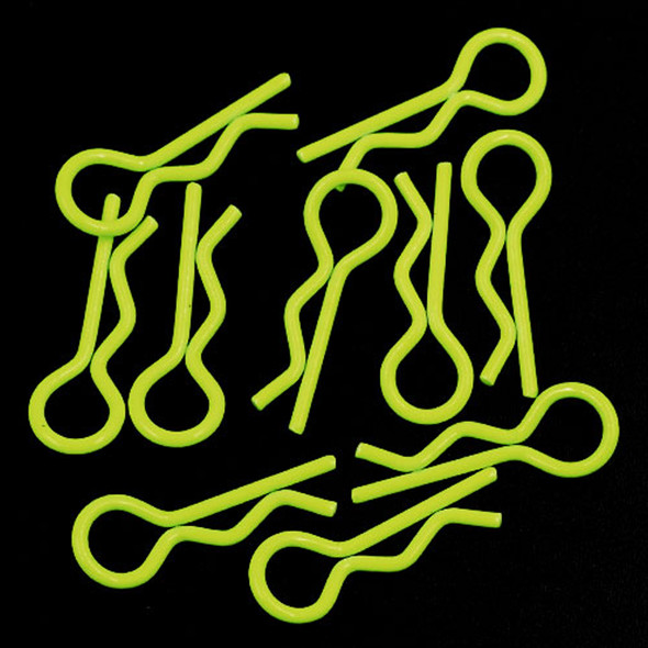 Yeah Racing YA-0594YW RC Body Clip : 1/8 1/10 1/12 10pcs Florescent Yellow