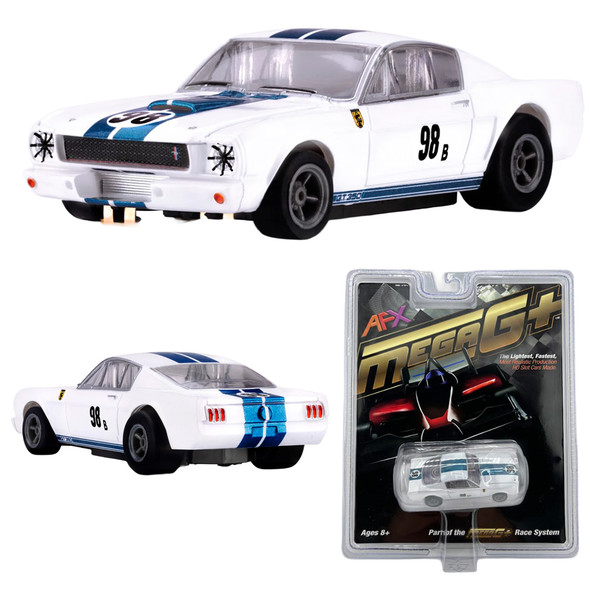 AFX 22071 Mega-G+ 1965 Shelby GT350R Donohue HO Slot Car - Nitro
