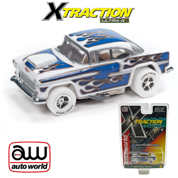 Auto World Xtraction 1955 Chevrolet Bel Air iWheels HO Scale Slot Car