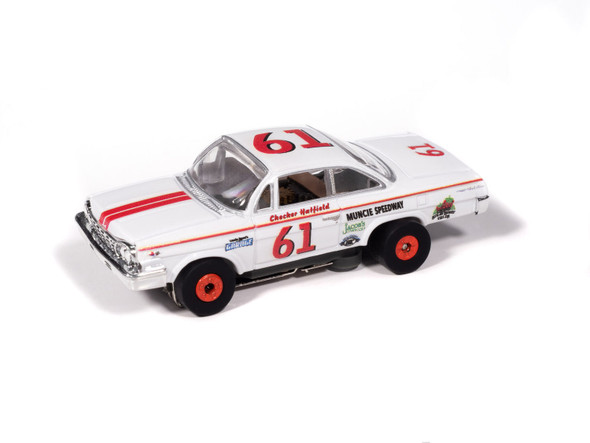 Auto World Thunderjet 1962 Chevrolet Bel Air (White & Red) HO Scale Slot Car