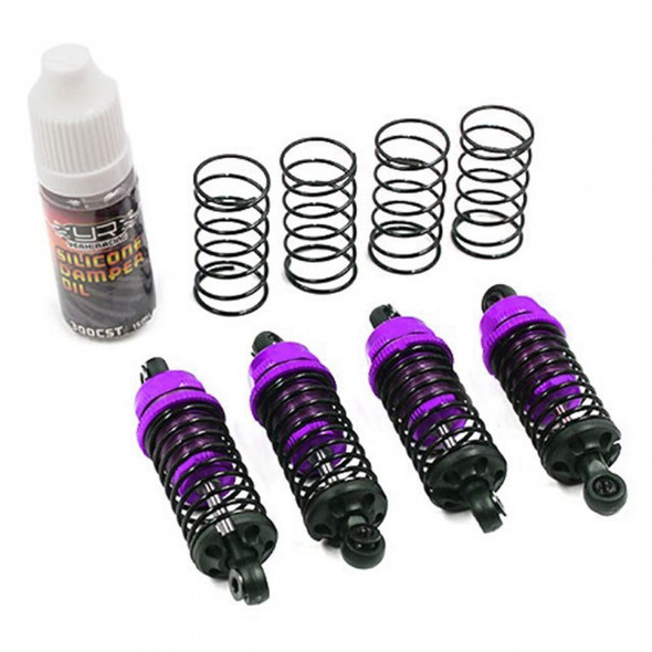 Yeah Racing DBB-1055PP QUTUS Slider 55mm Shock Set (4) : 1/10 RC Drift Car Purple