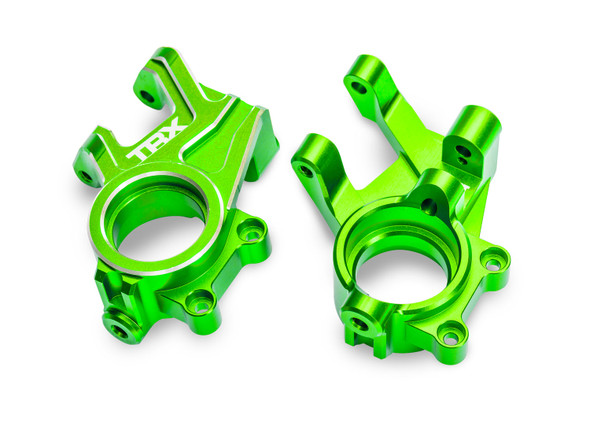 Traxxas 10936-GRN Left/Right Aluminum Steering Blocks Green for Sand Car