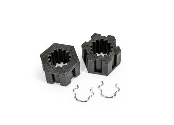 Traxxas 10954 Front Plastic Wheel Hex Hubs w/ Clips (2) for Pro Scale Sand Car