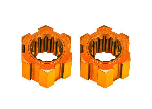 Traxxas 10954-ORNG Front Aluminum Wheel Hex Hubs Orange for Pro Scale Sand Car