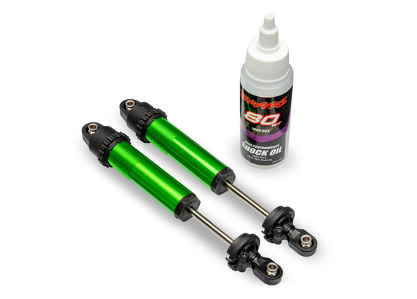 Traxxas 10962-GRN Aluminum GT-Maxx Rear Shocks Green (2)
