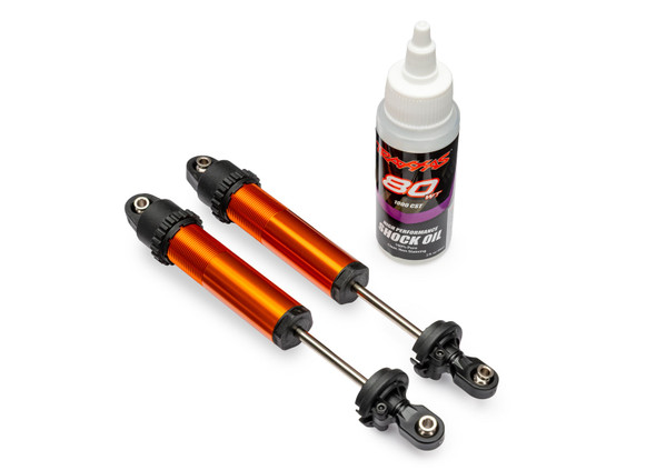 Traxxas 10962-ORNG Aluminum GT-Maxx Rear Shocks Orange (2)