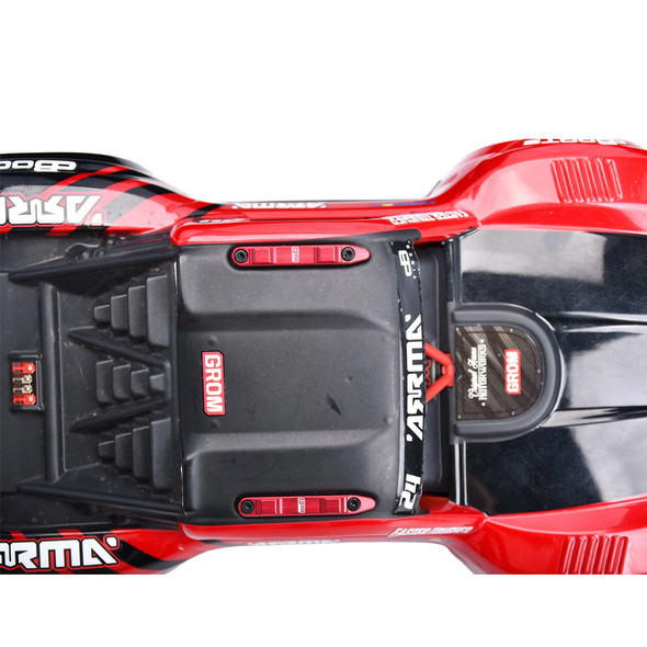 GPM Racing Aluminum 7075 Alloy Roof Skid Rail Black for Arrma 1/16 MOJAVE GROM