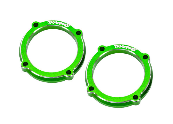 Traxxas 10969-GRN Aluminum LED Light Pod Retainers Green (2) for Pro Scale Sand Car
