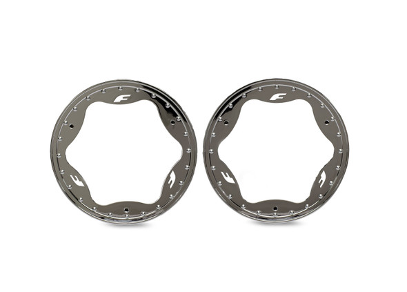 Traxxas 10976-CHRM 3.5'' Chrome Funco Front Beadlock Rings (2) for Pro Scale Sand Car