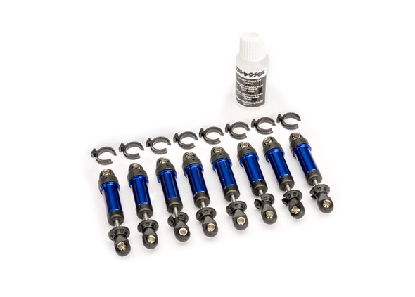 Traxxas 9864-BLUE 1/18 Blue Aluminum GTM Shocks (8)