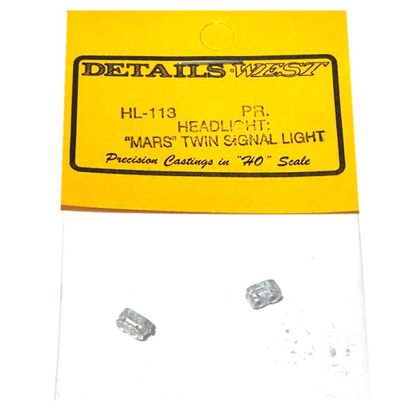 Details West HL-113 Mars Headlights - Twin-Signal (2) HO Scale