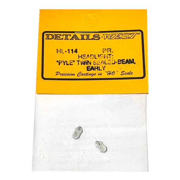 Details West HL-114 Twin Sealed Beam Pyle Headlights - Early (2) HO Scale