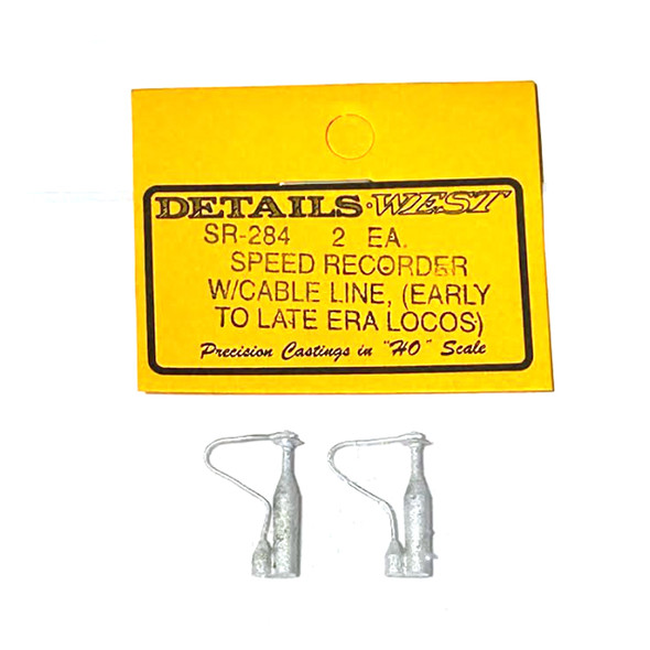 Details West SR-284 Speed Recorder w/Cable Line Early to Late Era Locomotives (2) HO Scale