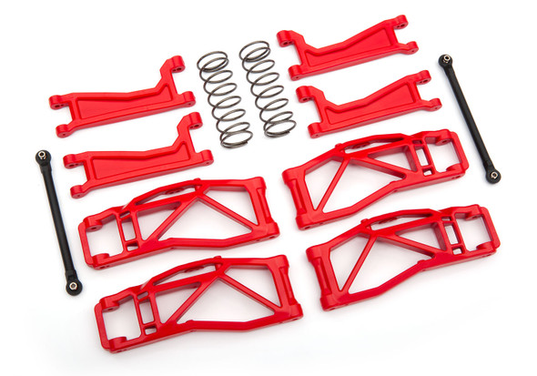 Traxxas 8995R Suspension WideMaxx Kit Red w/ F/R Arms/Frt Toe Links/Rear Shock Sprgs