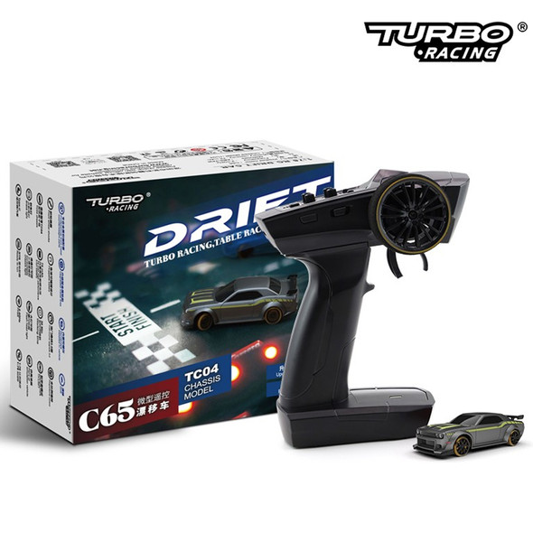 Turbo Racing C65 1/76 RC Drift Car 2WD On Road RTR Gray w/Radio