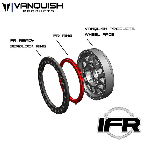 Vanquish 1.9 Aluminum KMC KM237 Riot Beadlock Wheels Grey (2) VPS08132