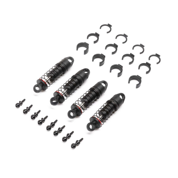 Axial AXI203002 Oil Shock Set 6mm (.213 lbs/in Red) (4) for SCX24