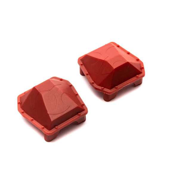 Axial AXI252002 AR90 Diff Cover Axle Housing Red (2) for SCX6