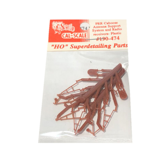Cal Scale 190-474 Caboose Antenna Supports Brackets & Receivers Plastic HO Scale