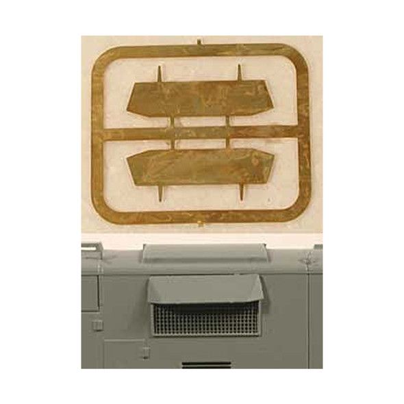 Cal Scale 190-538 Century Intake Rain Shield Etched Brass (2) HO Scale