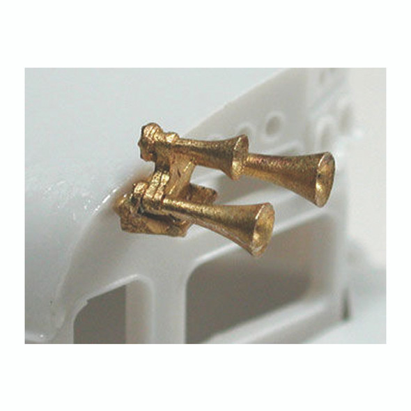 Cal Scale 190-577 Air Horns Unpainted Brass Casting - Leslie S-3L 3-Chime HO Scale