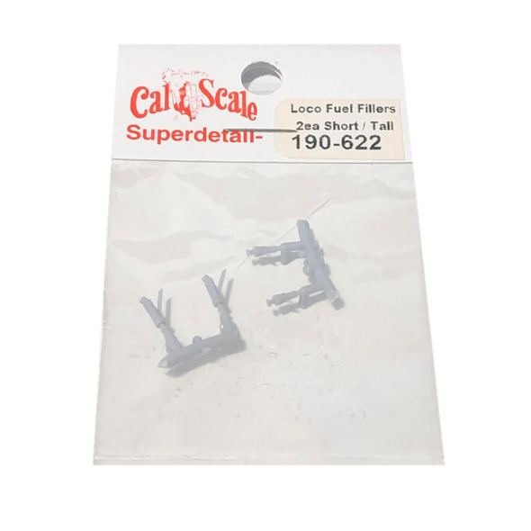 Cal Scale 190-622 Locomotive Fuel Fillers Plastic 2 Short & 2 Tall HO Scale