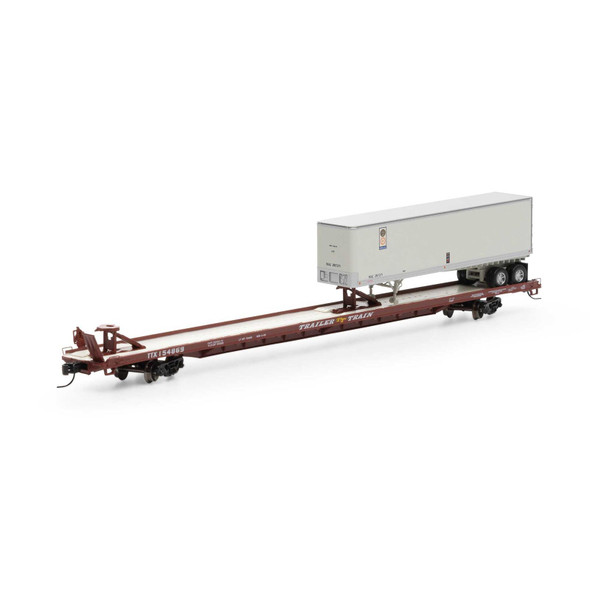 Athearn ATH14355 F89F Flat Car w/ 40' Trailer TTX #152199 - Realco N Scale
