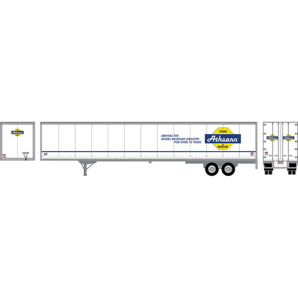 Athearn ATH72801 53' Wabash Plate Trailer RTR - Athearn White HO Scale