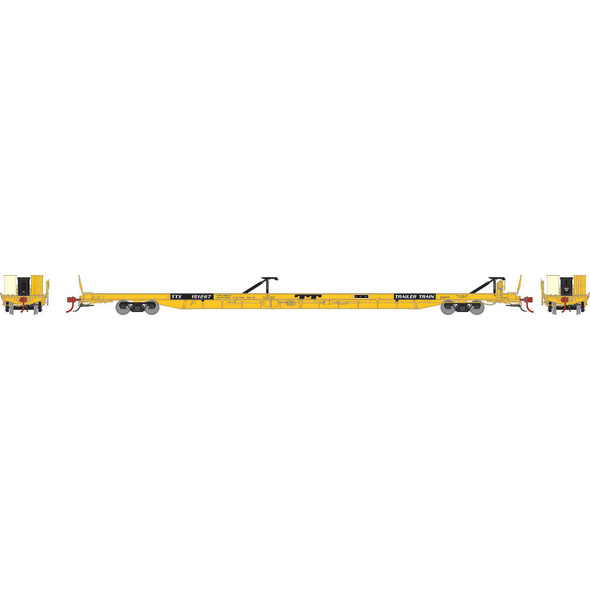 Athearn ATHG69595 F89F 89' Trailer TTX/Yellow #151267 Flat Car HO Scale